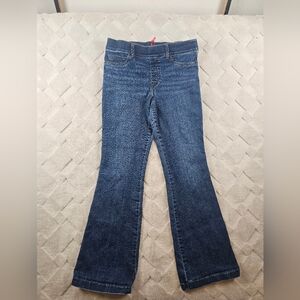 SPANX Flare Jeans Womens Large Pull On blue Denim Stretch